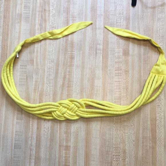 Vintage Yellow Knot Waist Belt - Picture 4 of 8